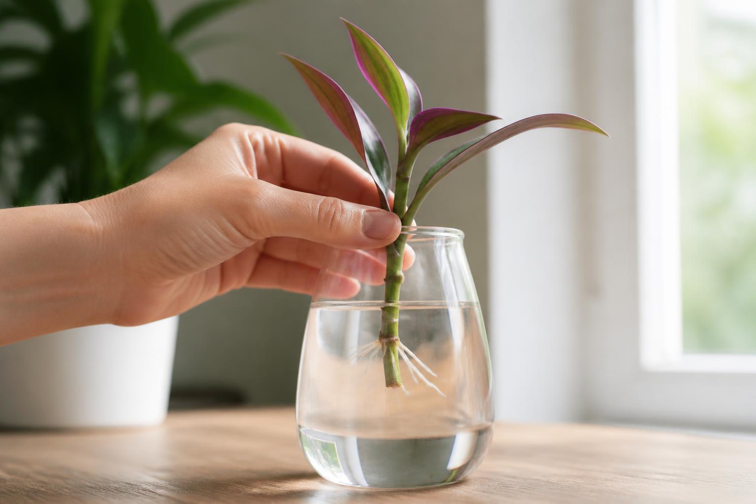 apprenez à bouturer une tradescantia facilement dans l'eau grâce à nos conseils simples et efficaces pour réussir vos boutures à coup sûr.