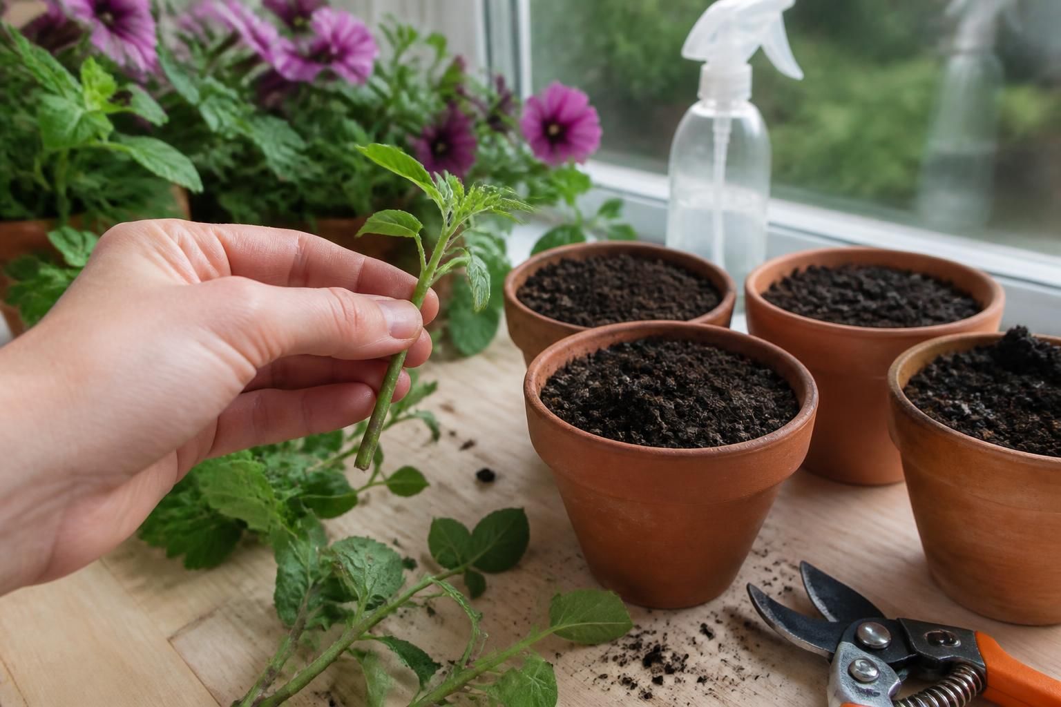 apprenez à bouturer vos pétunias facilement pour protéger vos plants durant l'hiver et les garder en pleine santé pour la prochaine saison.