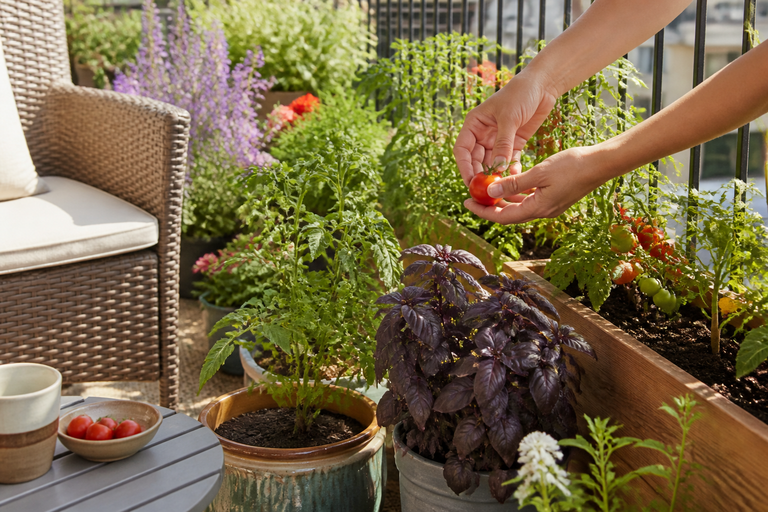 Pot de fleurs ou potager : comment allier esthétique et récoltes
