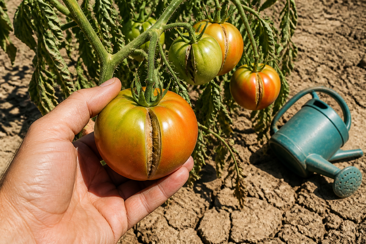 Pourquoi vos tomates éclatent en canicule : l'heure d'arrosage en cause