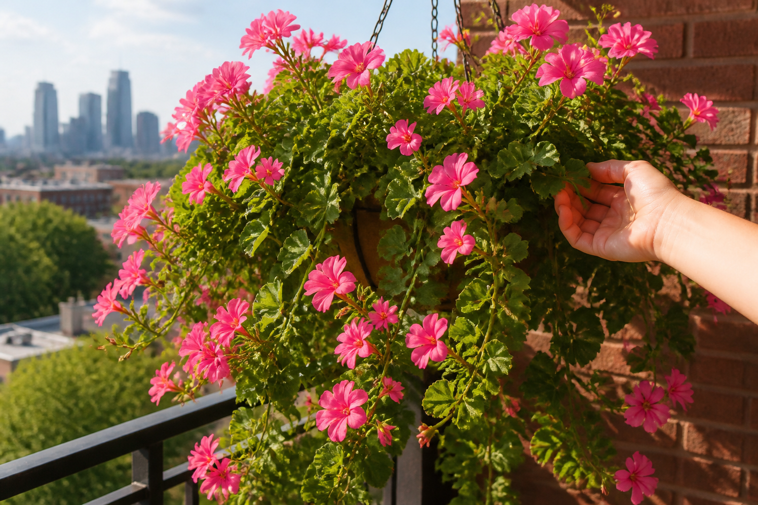 Quel géranium retombant choisir pour un balcon fleuri tout l'été ?