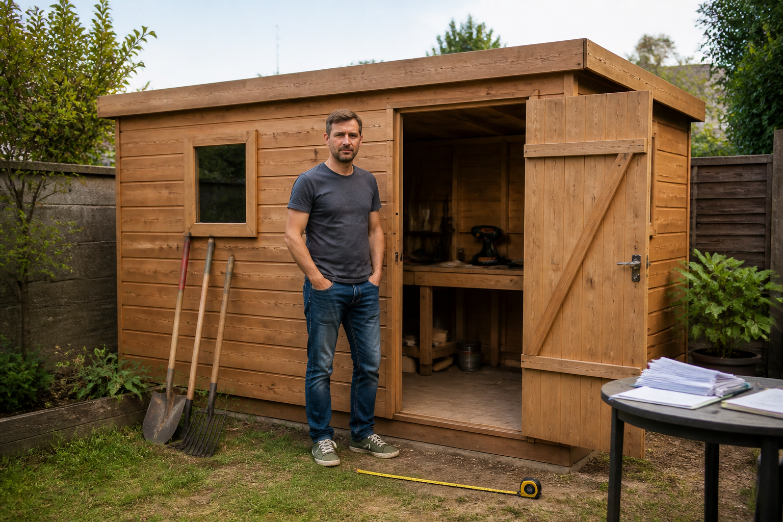 Abri de jardin 15 m² : démarches, usages possibles et erreurs de choix