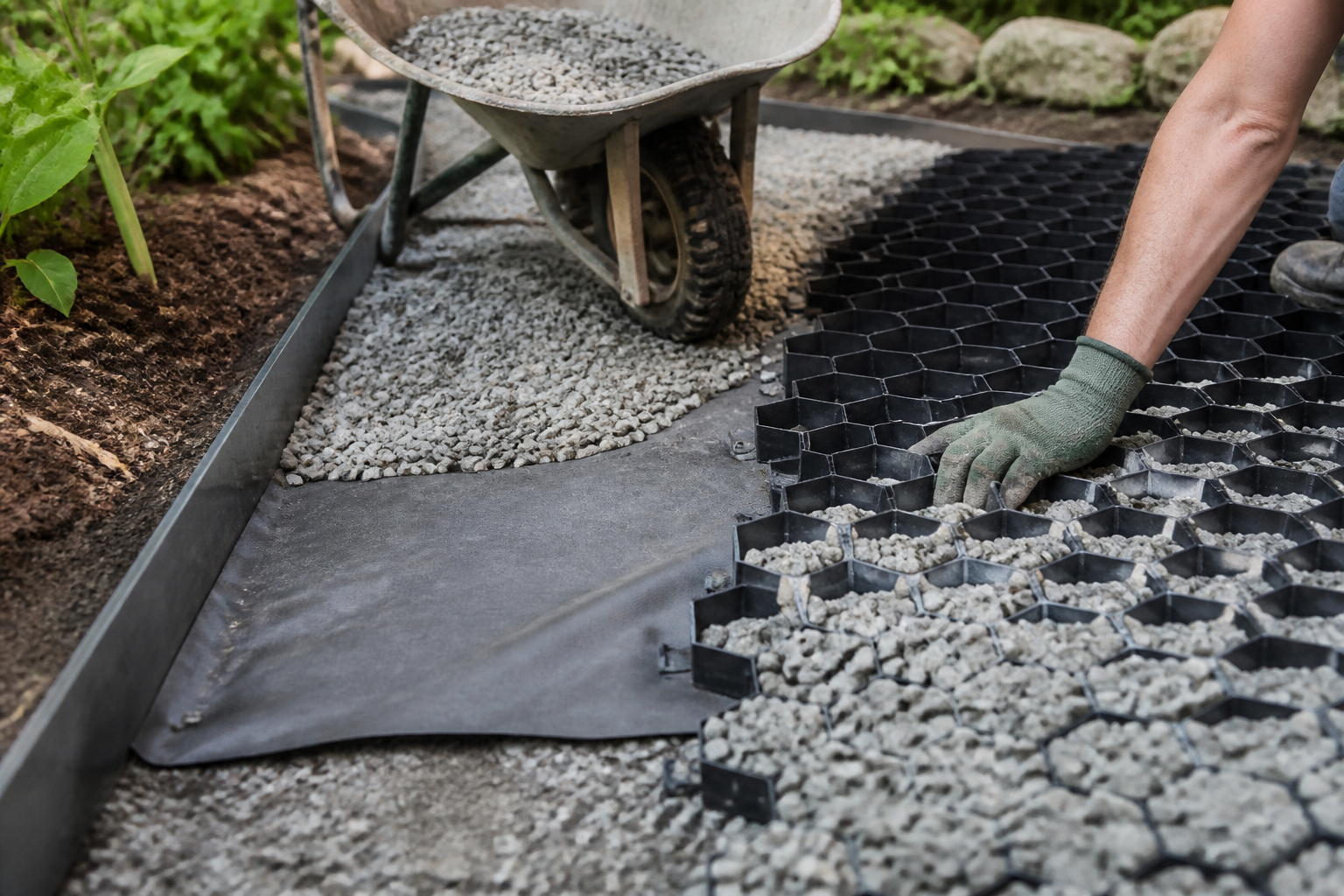 Allée de jardin en gravier : comment la stabiliser durablement