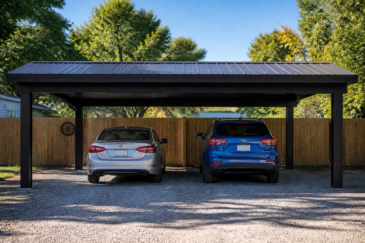 Carport double : dimensions, réglementation et points à anticiper