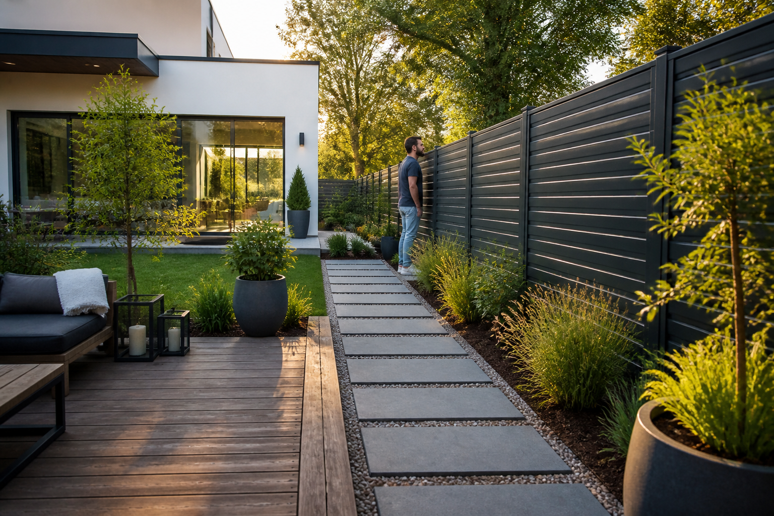 Clôture de jardin moderne : matériaux, budget et rendu visuel