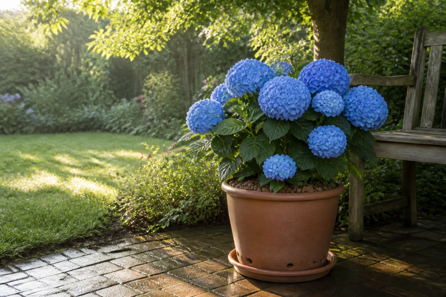 Hortensia en pot : taille du contenant, arrosage et exposition idéale