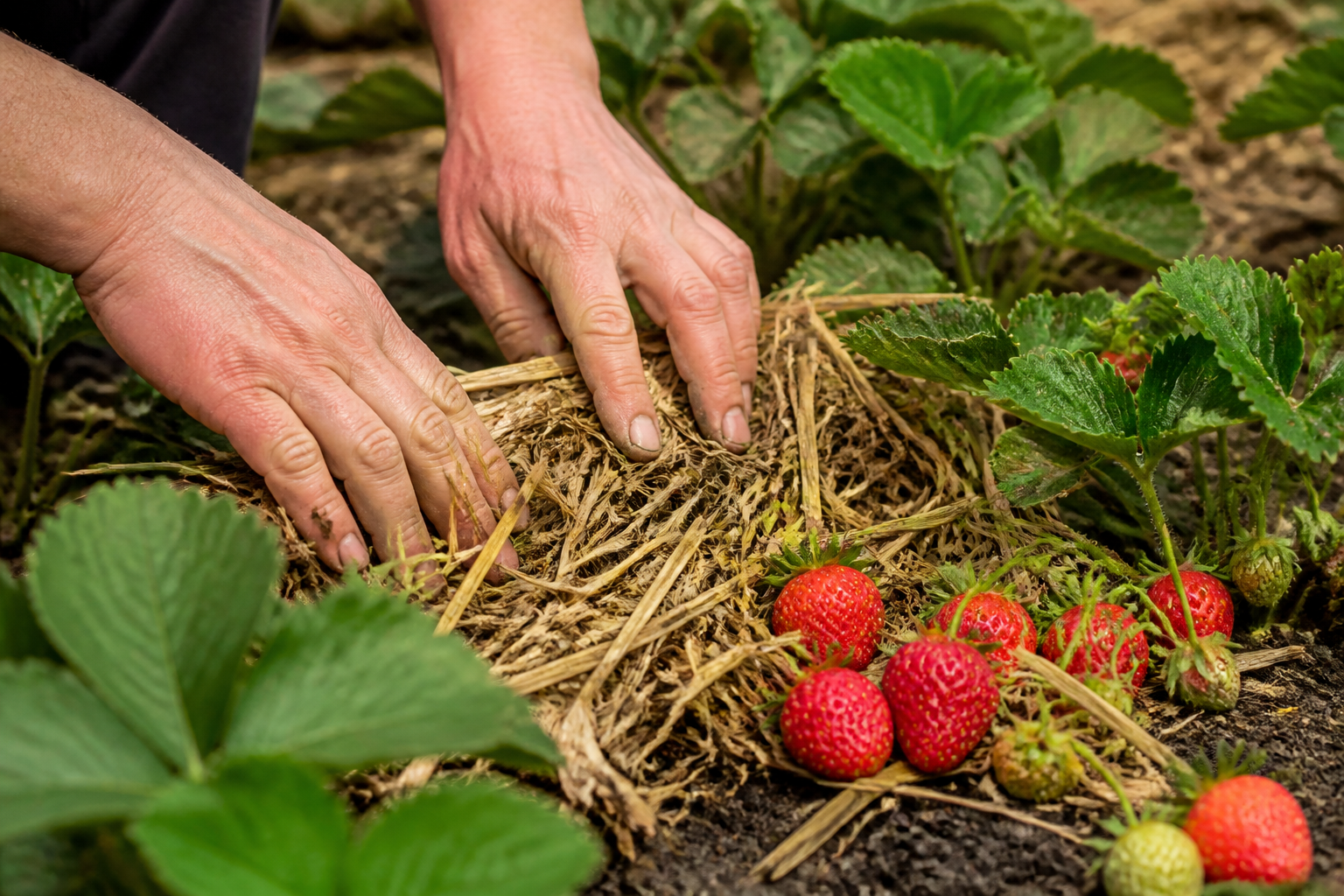 Paillage des fraisiers : quand le poser et quel matériau choisir