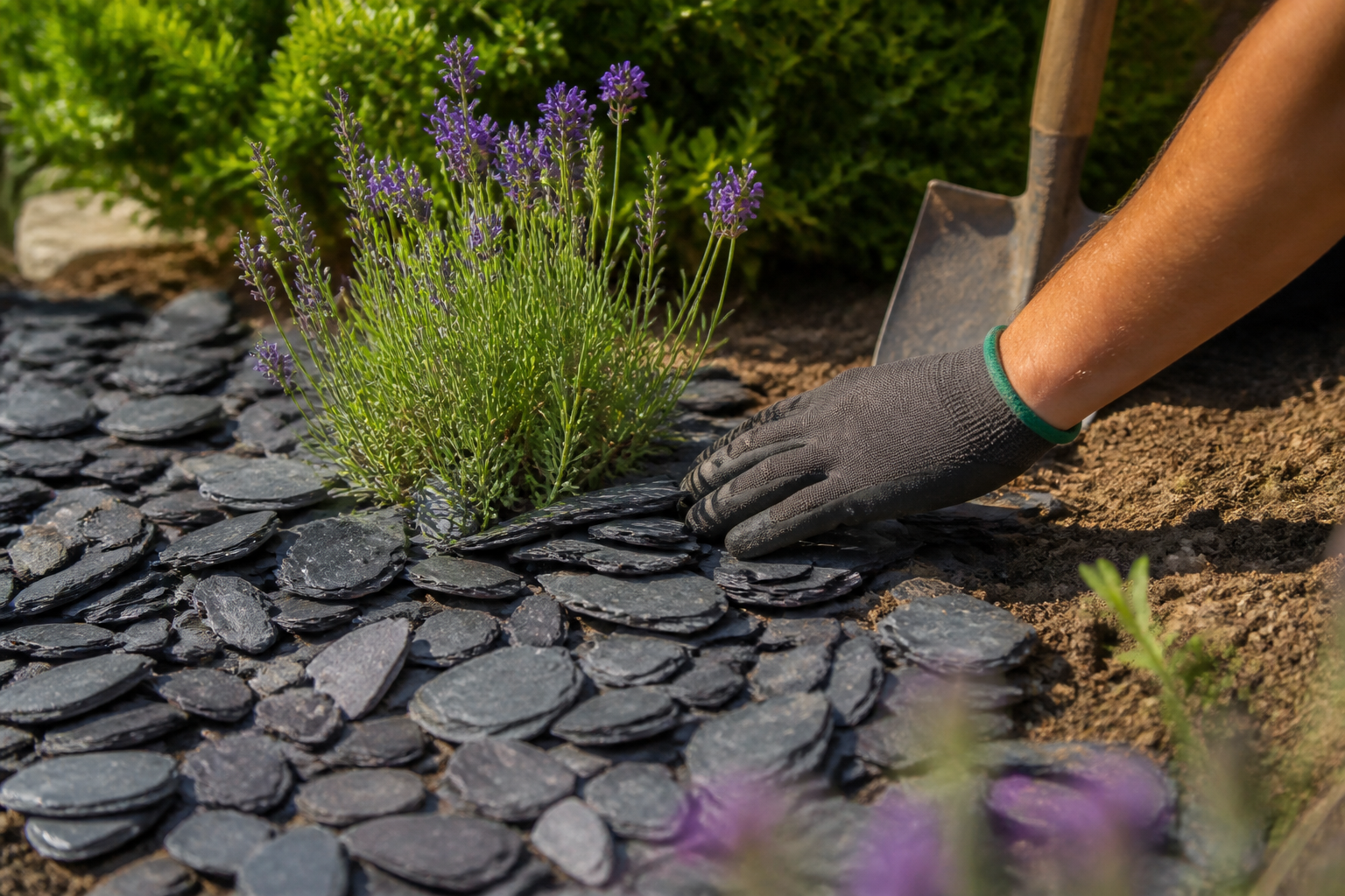 Paillage en ardoise : avantages, inconvénients et plantes compatibles