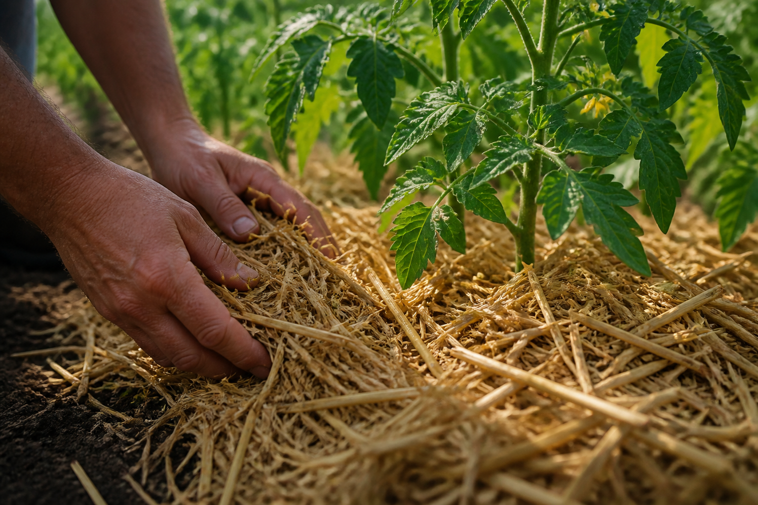 Paillage pour tomates : lequel choisir pour garder l’humidité au pied