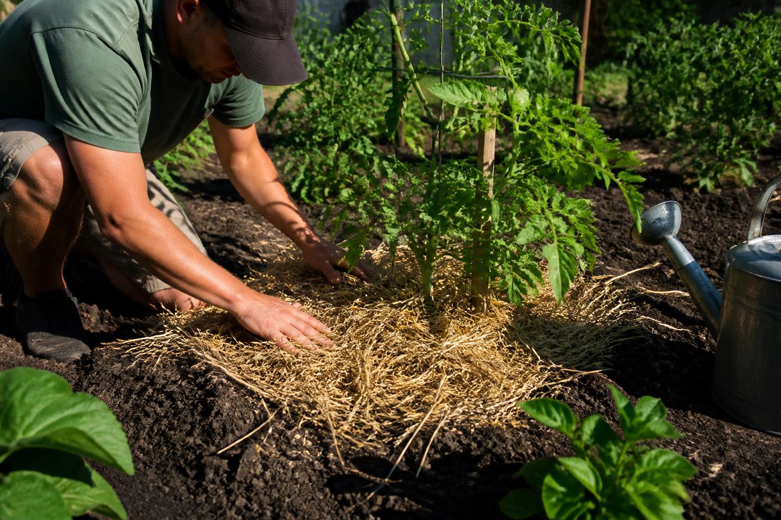 Paillage pour tomates : lequel choisir pour garder l’humidité au pied