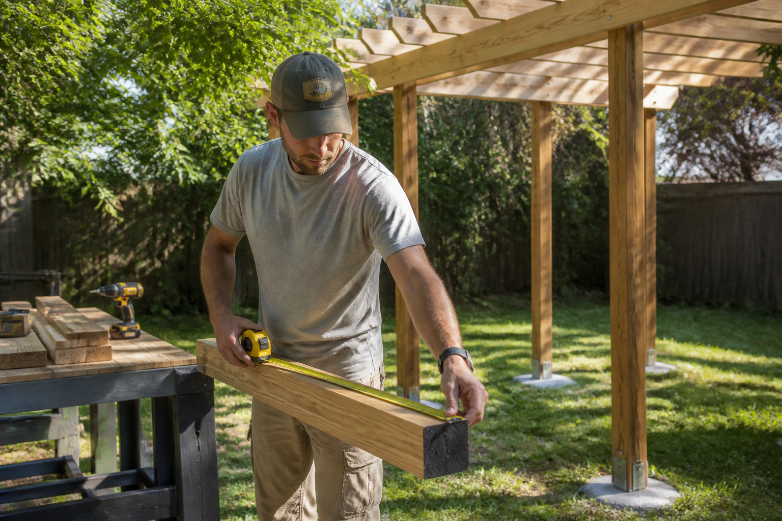 Pergola bois faite maison : étapes clés pour un résultat solide