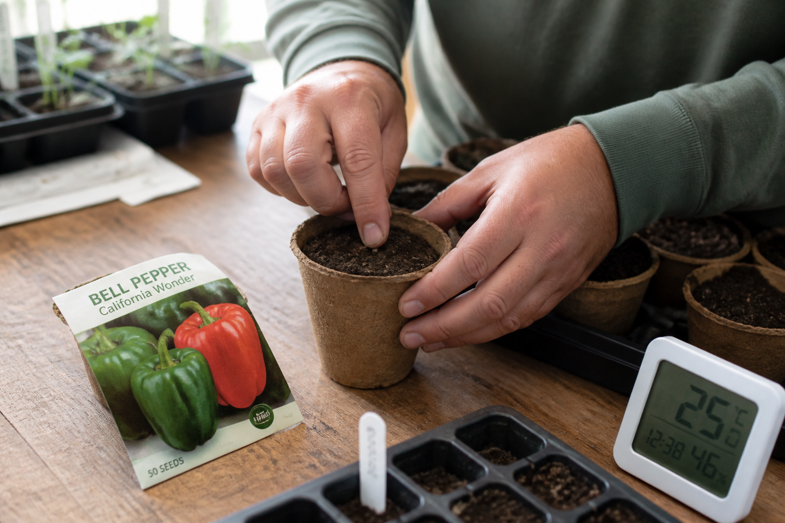 Semis de poivrons : calendrier et méthode pour des plants vigoureux